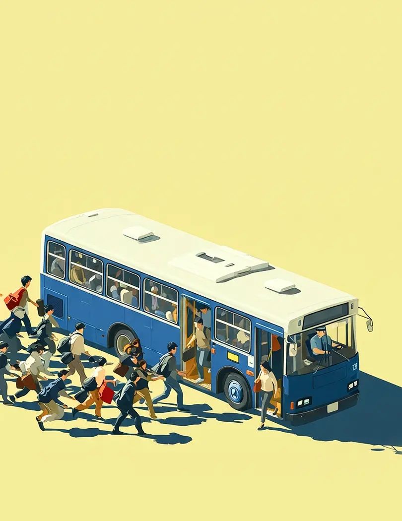 출근 시내버스 뒷문 탑승
민폐일까?