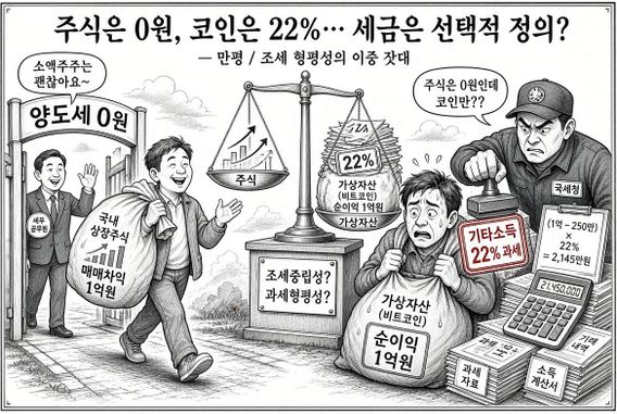 가상자산 (코인) 과세 형평 유감