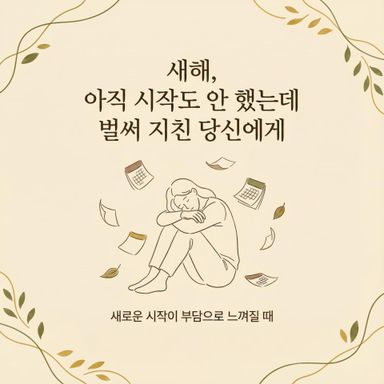 아직 시작도 안 했는데, 벌써 지친 느낌이 듭니다.