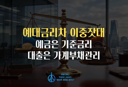 세움인베스트 [경제 시리즈] 예대금리차 이중잣대, 예금은 기준금리 대출은 가계부채 관리