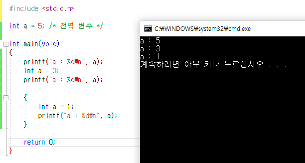 전역변수와 지역변수 무엇이 차이인가요?의 0번 째 이미지