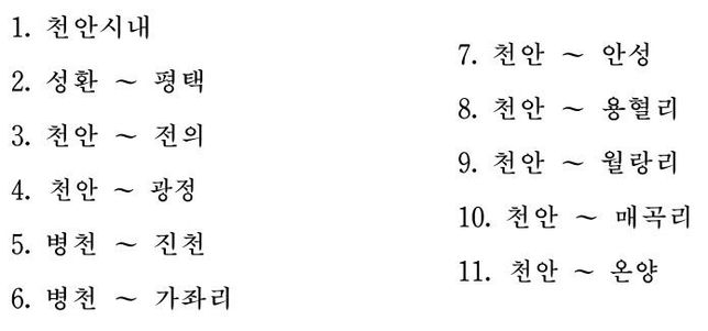 천안시내버스요금 성인 카드기준 얼마?의 1번 째 이미지