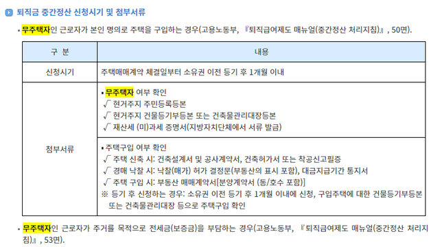 퇴직금 중도정산 (무주택자의 주택자금 마련)의 0번 째 이미지