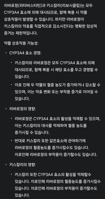 약물 상호작용에 관하여 문의드립니다의 0번 째 이미지