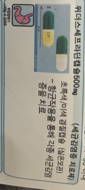 위더스세프딘캡슐이 항생제인가요??의 0번 째 이미지
