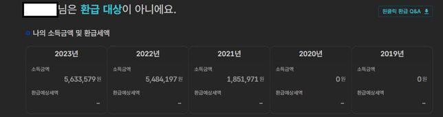 토스, 삼쩜삼, 국세청 원클릭, 종소세 환급금 모두 다른 이유가 뭔가요?의 1번 째 이미지