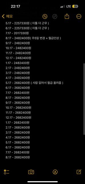 주휴수당 포함 월급 계산이 옳은건지 계산 도와주세요 ㅠㅠ의 1번 째 이미지