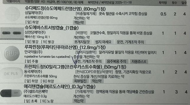 덱시부펜 약과 감기약 동시에 복용해도 되나요?의 1번 째 이미지