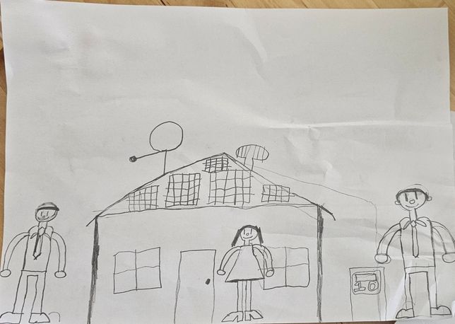 8살 남아가 그린 가족,집 그림을 통해 아이의 심리 알려주실래요?의 0번 째 이미지