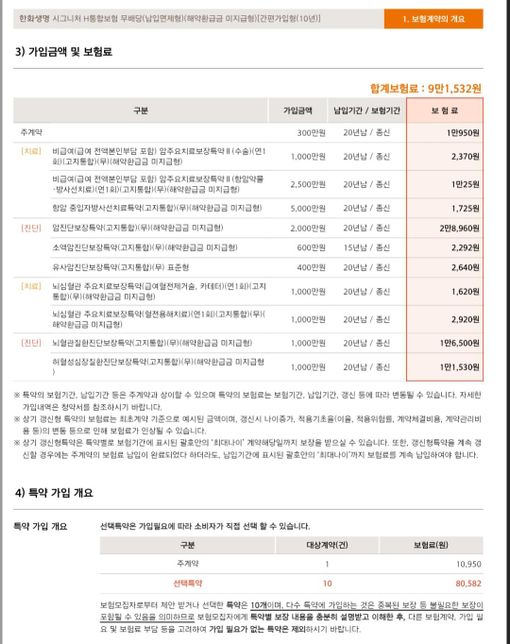 암보험 제안서를 받앗는데 확인해주세요 저희엄마의 0번 째 이미지
