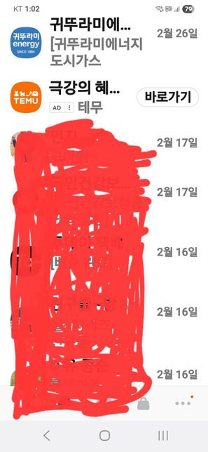 테무가 카톡으로 바로들어왔는데 나기기가 안되요의 0번 째 이미지