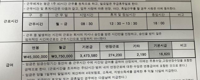 연차수당 계산방법 연장근로시간 포함해서 계산하는게 맞나요?의 0번 째 이미지