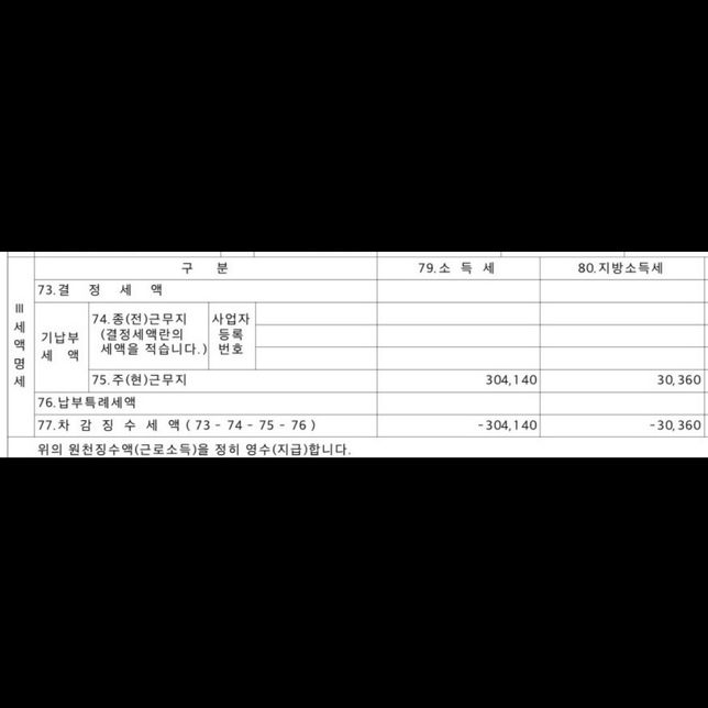 연말정산 후 차감징수세액이 환급액 맞나요?의 0번 째 이미지