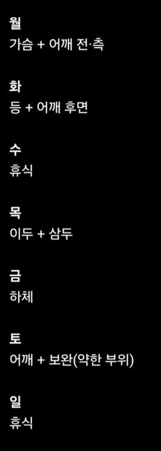 운동 분할루틴좀 짜주실분 있으신가요 ㅜ의 0번 째 이미지