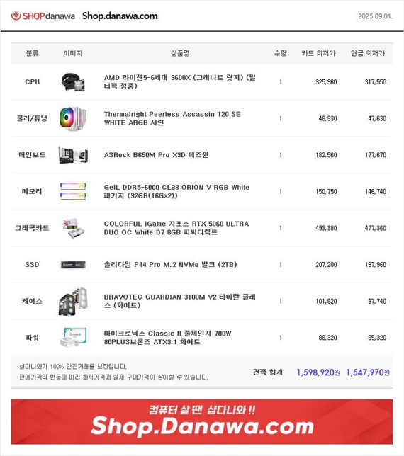 견적 평가 좀 해주세요.......의 0번 째 이미지