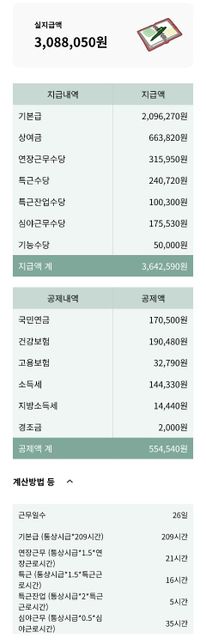 <mark>통상임금</mark> 및 <mark>통상</mark>시급 <mark>계산</mark>법이 궁금합니다의 2번 째 이미지