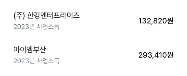 사업 소득이 난 적이 없는데 수입이 있다고 뜨네요의 0번 째 이미지