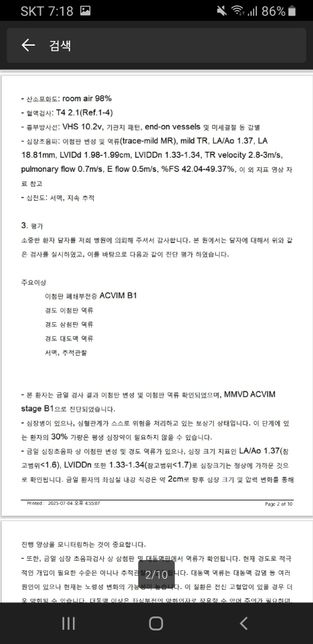 강아지 결과지 물어볼게요 설명부탁드려요의 0번 째 이미지