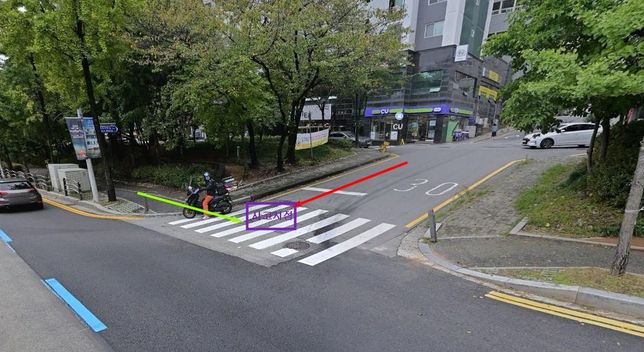 신호없는 횡단보도 자전거 대 자동차 사고 문의드립니다.의 0번 째 이미지