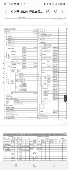 근로소득원천징수영수증 나왔는데 이거 돈 받는건가요?의 1번 째 이미지
