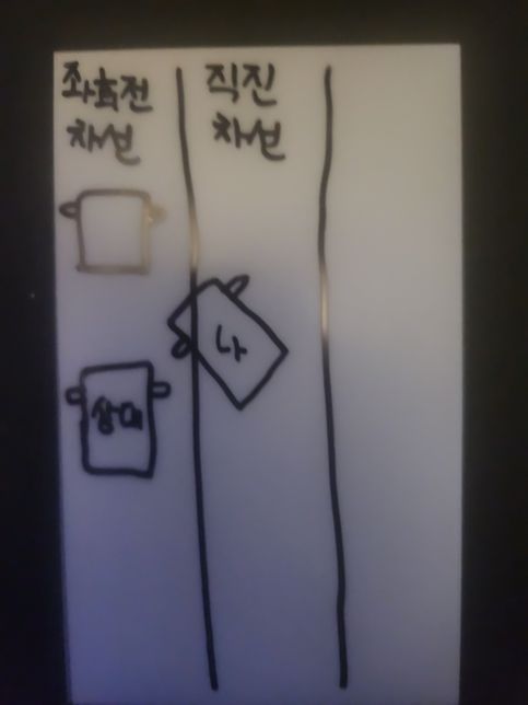 끼어들기 하려고 정차 중 이었는데 과실이 궁금 합니다.의 0번 째 이미지