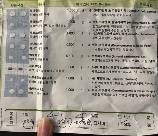 술먹는데 이중에 같이 먹으면 안되는 약이 있나요?의 0번 째 이미지