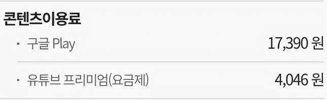 콘텐츠 이용료 질문해봐요...ㅠㅜ의 0번 째 이미지
