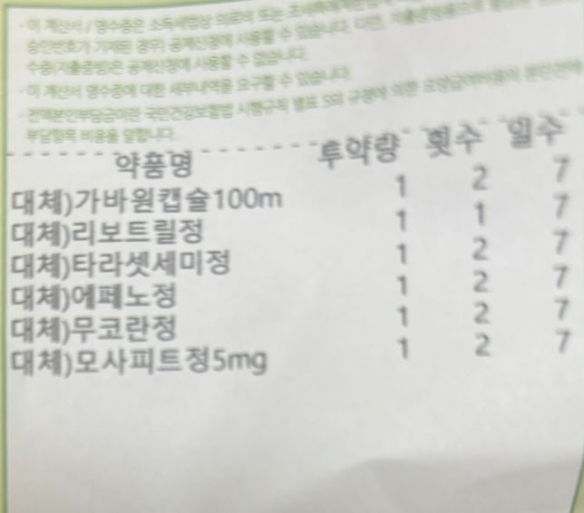 처방받은 약 무리되는 용량 아닐까요?의 0번 째 이미지