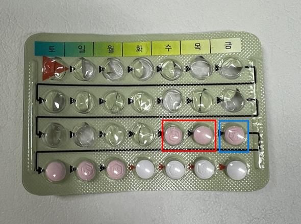 야즈정 분홍색 정제 2일 복용 잊었을 때의 0번 째 이미지