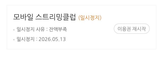 멜론 잔액부족으로 일시정지 상태예요의 0번 째 이미지