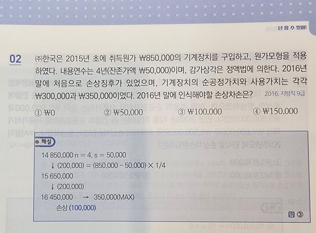 감가상각 분개시, 취득년 15년이 아닌 왜 14년부터의 0번 째 이미지