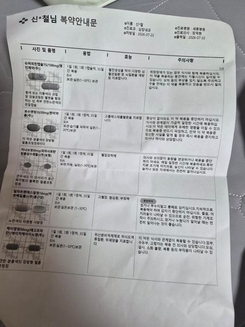아침에 케이캡정50 먹고 점심에 알마게정 모리토정 복용 가능한가여?의 0번 째 이미지