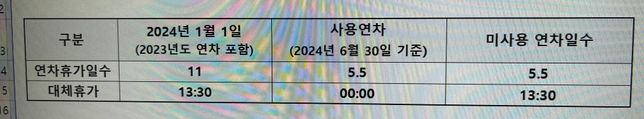 대체휴가가 얼마나 있는건가요???의 0번 째 이미지