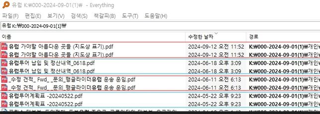 everything 프로그램으로 파일을 검색하면 검색결과가 중복돼서 이중으로 잘못 나오는데 이를 해결할 방법 좀 알려주세요.의 0번 째 이미지
