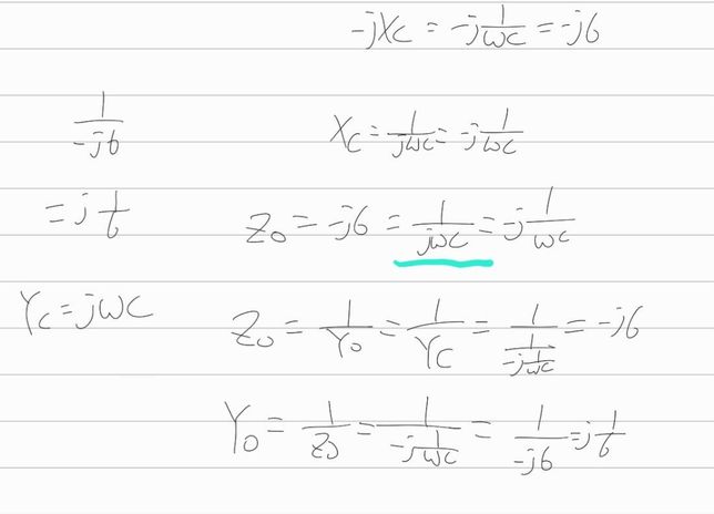 회로이론 어드미턴스 계산에 대해서 질문있습니다.의 1번 째 이미지