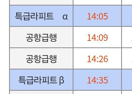 일본 간사이 공항 라피트 열차 예약 시간의 1번 째 이미지