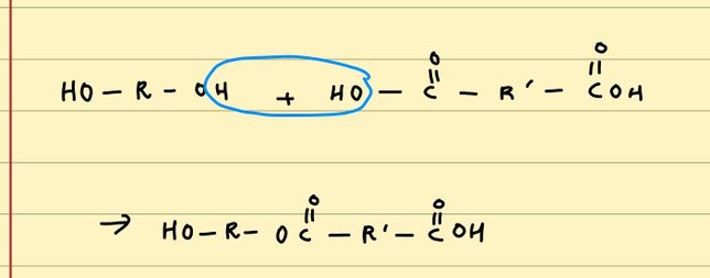condensation polymerization에 관해 질문드립니다.의 0번 째 이미지