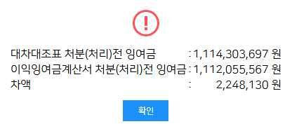 이잉처분전 잉여금이랑 재무상태표 차이나는금액은 보통 어떤차이인가요?의 0번 째 이미지