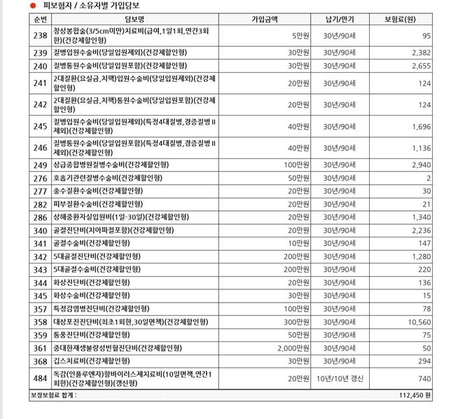 질병 종합 보험 설계안 검토 부탁드려요의 2번 째 이미지