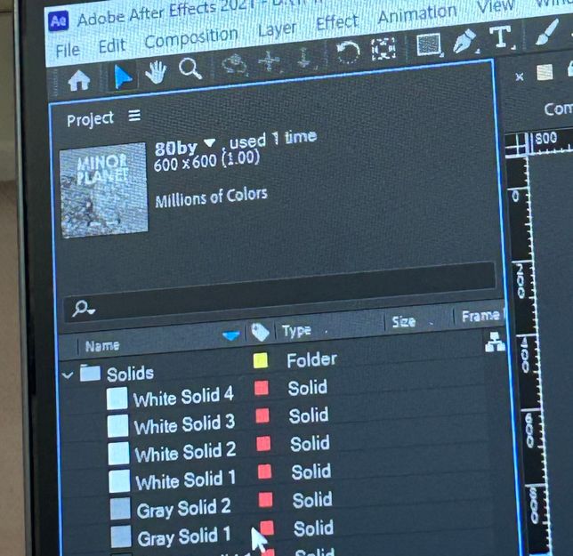 애프터이펙트 프로젝트 패널 옆에 이펙트 패널 없어짐의 0번 째 이미지