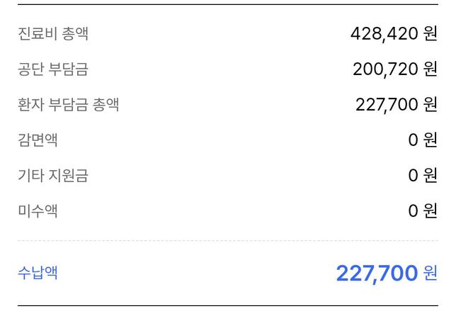 국민건강보험 진료받은내역과 실제 납부한 내역이 다른 경우의 0번 째 이미지