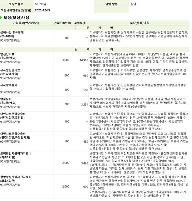 암보험 견적받은거 어떤지 좀 봐주세요의 0번 째 이미지