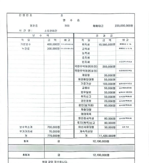 법무사비용 문의드립니다 누진료가 뭐죠..의 1번 째 이미지