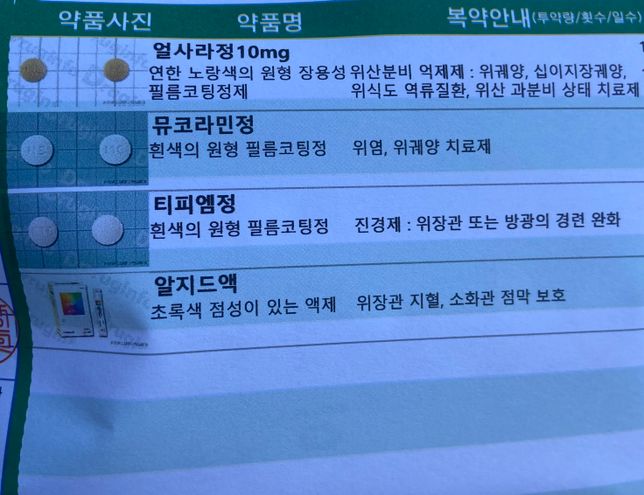 위장약 처방약 식사 건너뛰고 약 복용.의 0번 째 이미지