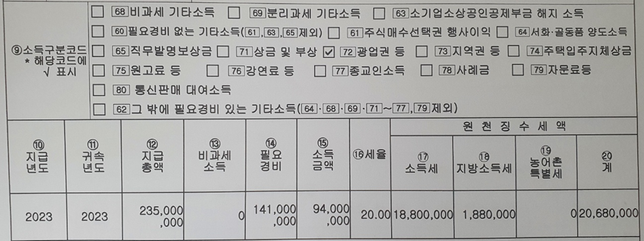 기타소득 종합소득세 합산신고 문의드립니다.의 0번 째 이미지