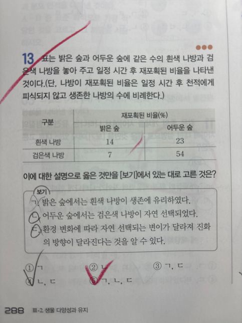 통합과학 생물다양성과 유지 파트 문제 풀어주세요의 0번 째 이미지