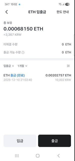 코빗 이더리움 가상자산 출금 질문합니다의 1번 째 이미지