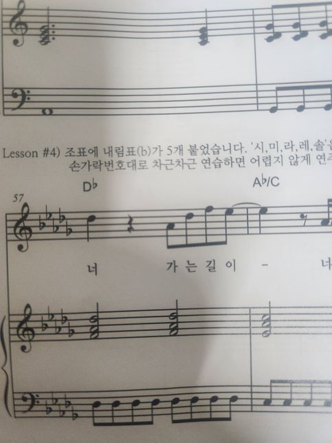 피아노 악보에서 코드를 쳐야하는지 악보대로 쳐야하는지 알려주세요의 0번 째 이미지
