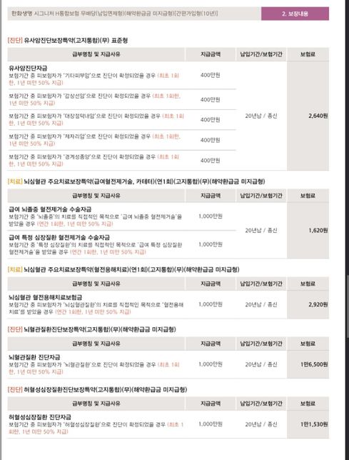 암보험 제안서를 받앗는데 확인해주세요 저희엄마의 2번 째 이미지