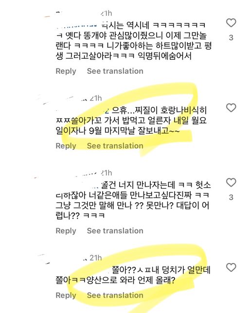 인스타그램 댓글 고소 가능한가요??의 2번 째 이미지